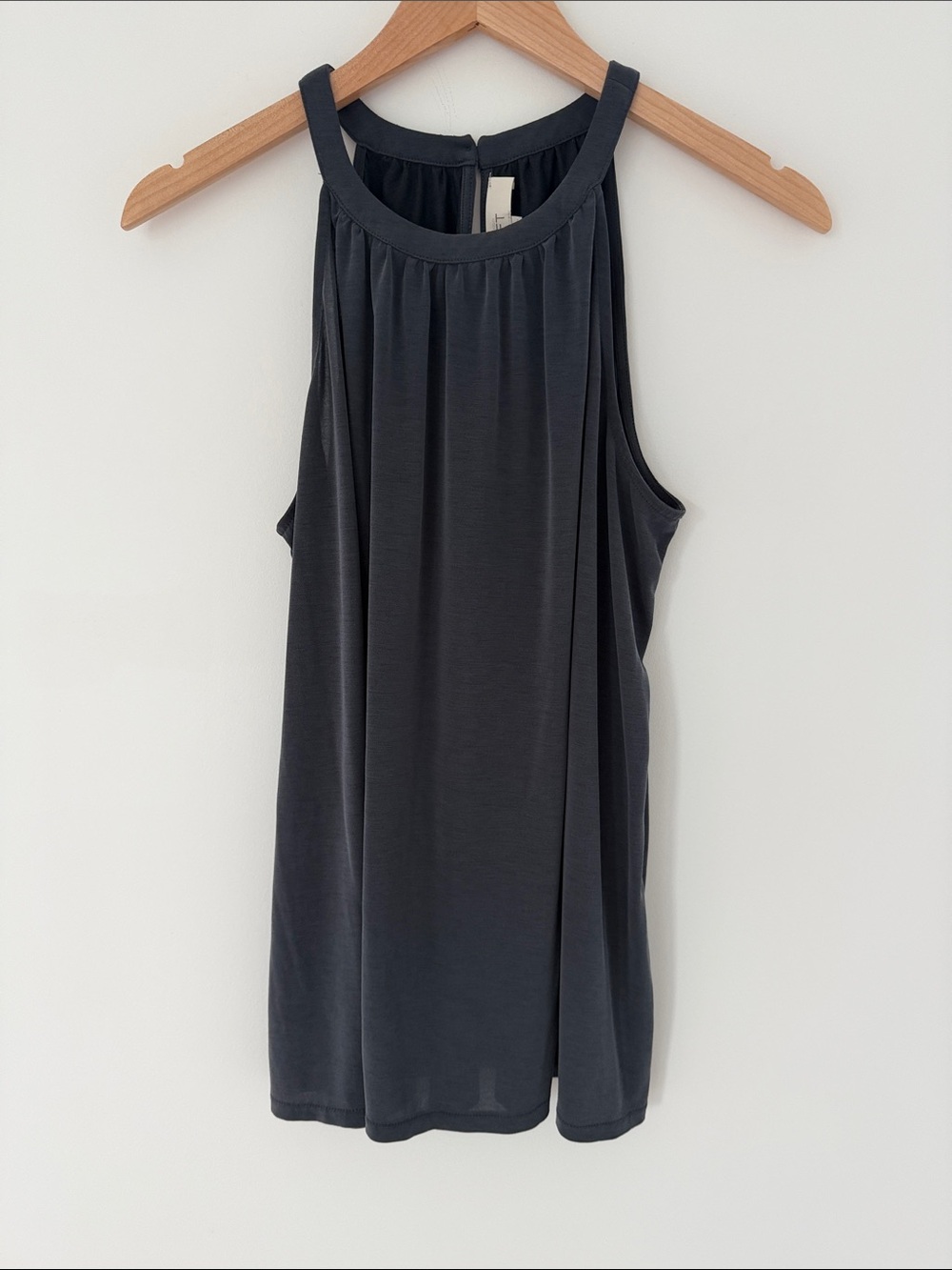 LOFT Charcoal High-Neck Sleeveless Tank Size Large